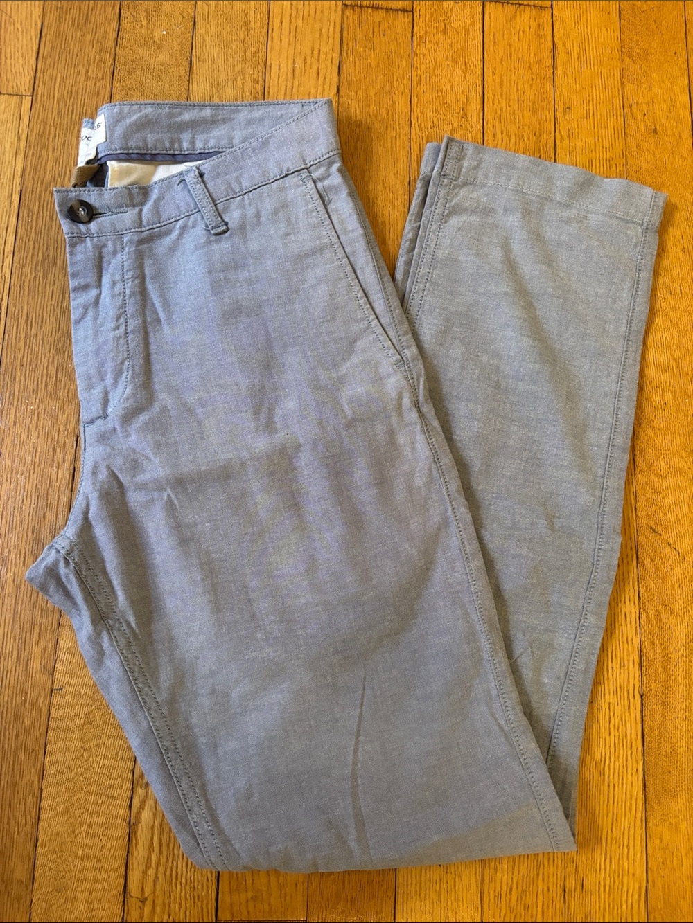Men's Blue Casual Chinos - Lightweight Everyday Pants